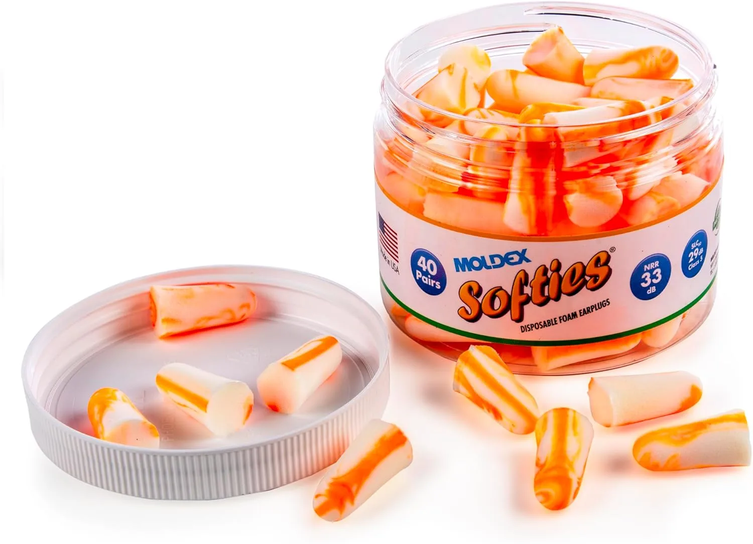 MOLDEX Uncorded Disposable Foam Earplug Jar