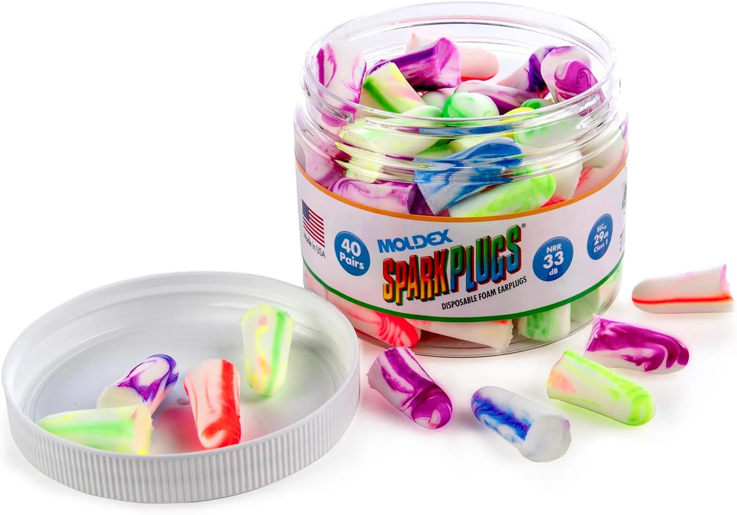 MOLDEX Uncorded Disposable Foam Earplug Jar