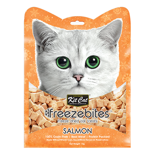 Kit Cat Freezebites Dried Salmon 15g Cat Treat Kit Cat Freezebites Dried Salmon 15g Cat Treat
