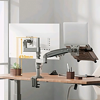 North Bayou Dual Desk Stand H180-FP (Monitor + Laptop)
