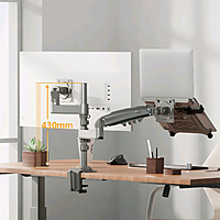 North Bayou Dual Desk Stand H180-FP (Monitor + Laptop)