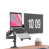 North Bayou Dual Desk Stand H180-FP (Monitor + Laptop)