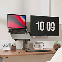 North Bayou Dual Desk Stand H180-FP (Monitor + Laptop)