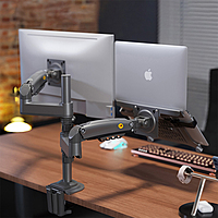 North Bayou Dual Desk Stand H180-FP (Monitor + Laptop)
