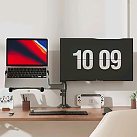 North Bayou Dual Desk Stand H180-FP (Monitor + Laptop)