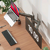 North Bayou Dual Desk Stand H180-FP (Monitor + Laptop)