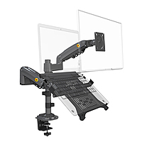 North Bayou Dual Desk Stand H180-FP (Monitor + Laptop)