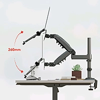 North Bayou Dual Desk Stand H180-FP (Monitor + Laptop)