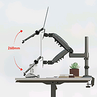 North Bayou Dual Desk Stand H180-FP (Monitor + Laptop)