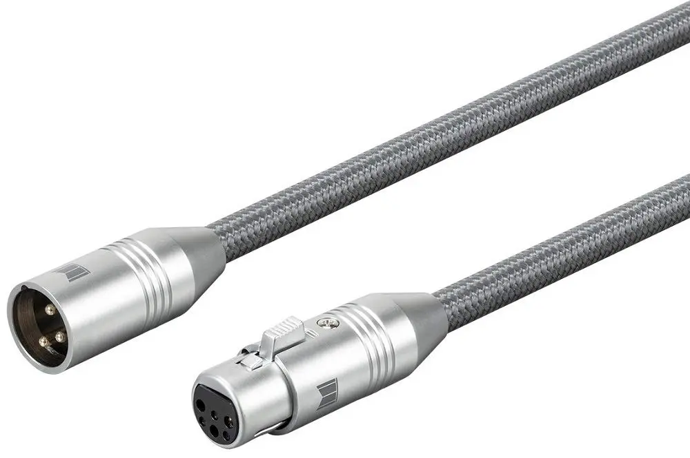 Monolith XLR Male to XLR Female Balanced Audio Cable - 1 Meter, With 24K Gold Plated Connectors, Oxygen Free Copper