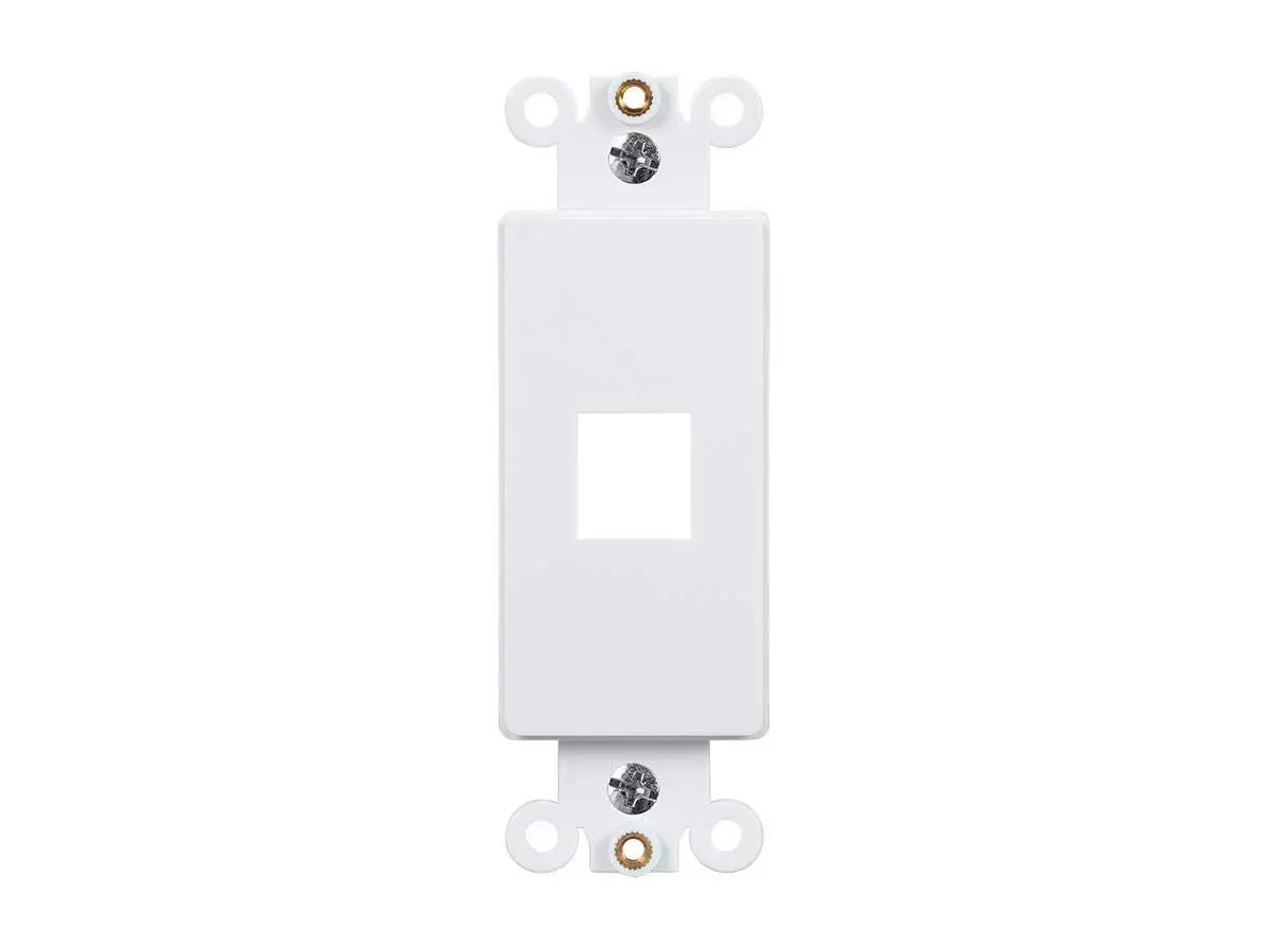 Monoprice Decor Insert for Keystone - 1-Port, 4"x1.4"x0.25", with Screws, White