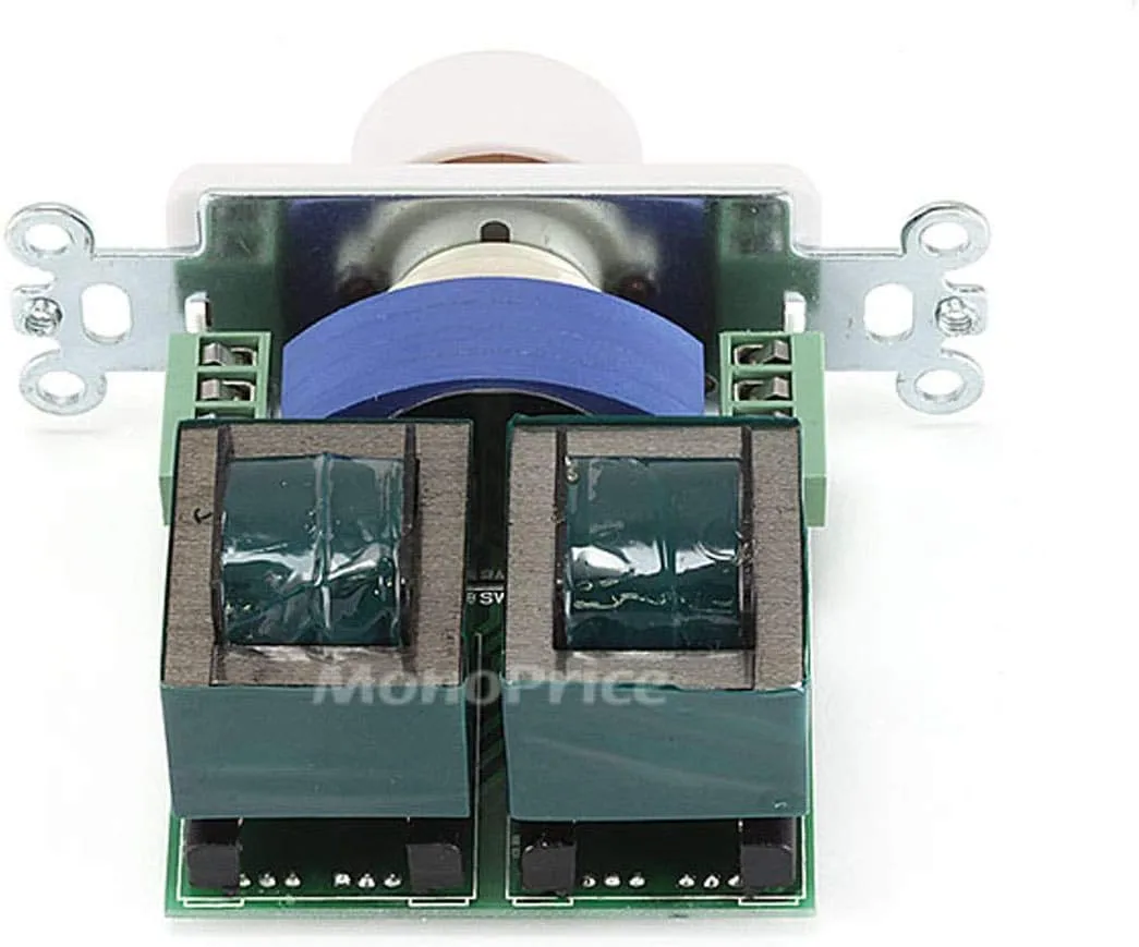 Monoprice Rotary Wall-Plate Speaker Volume Controller, Single-Gang, White