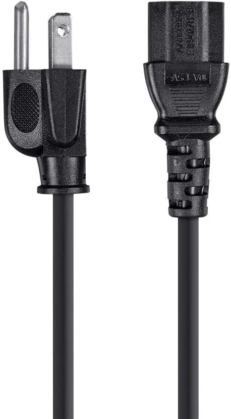 Monoprice Power Cord Cable NEMA 5-15P to IEC C13 - Black