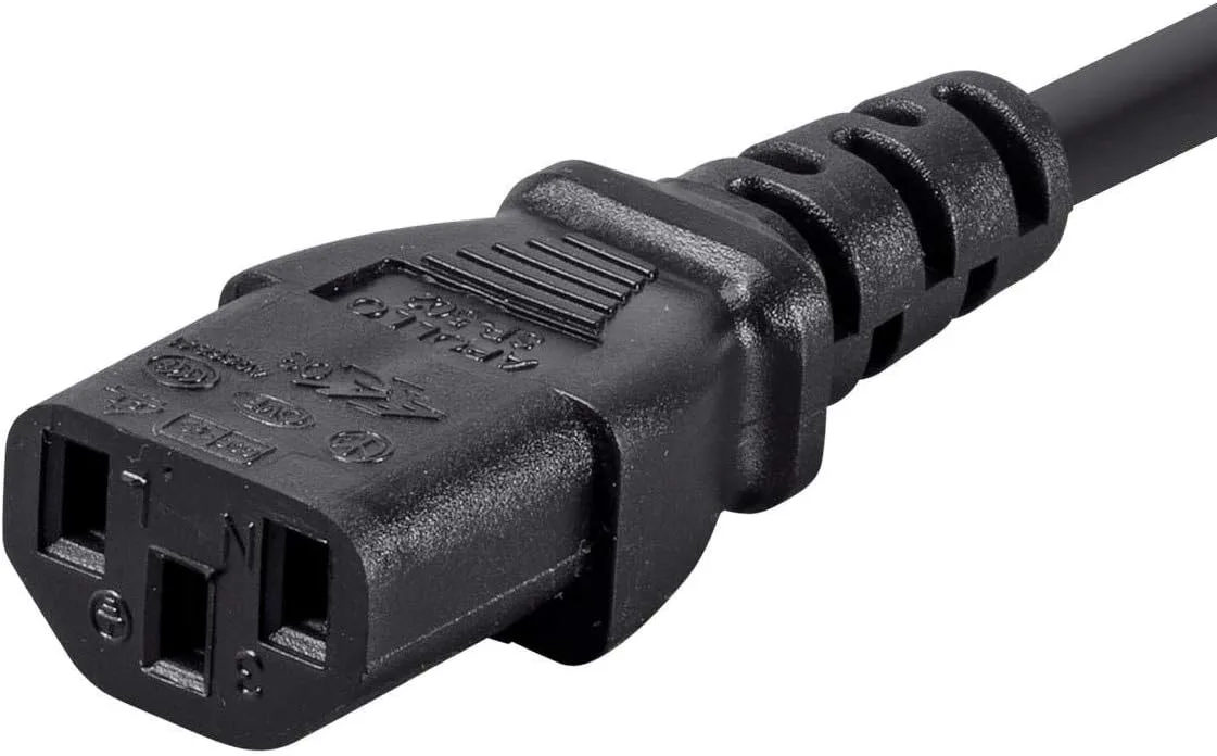 Monoprice Power Cord Cable NEMA 5-15P to IEC C13 - Black