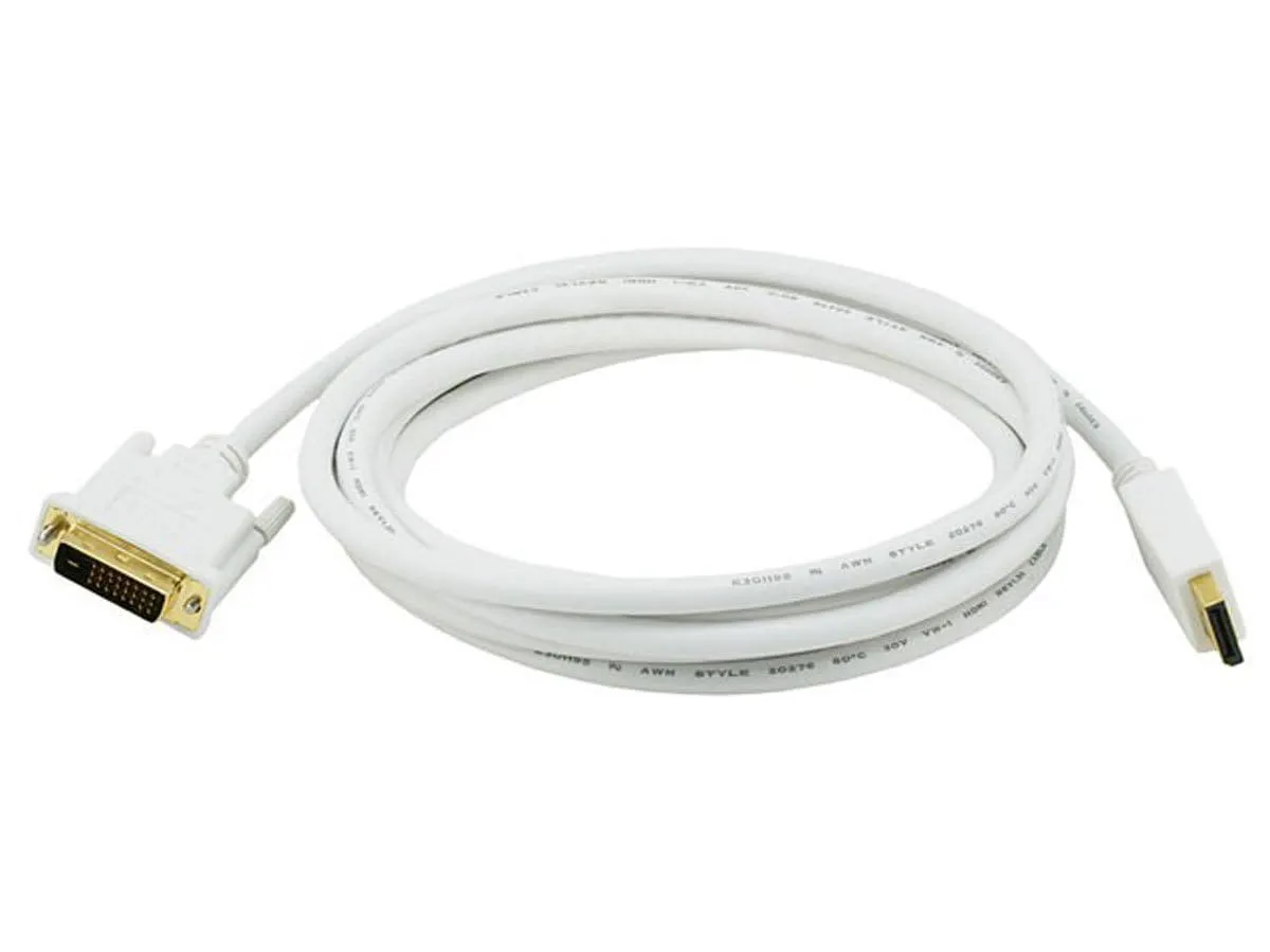 Monoprice DisplayPort to DVI Cable (28AWG) - White