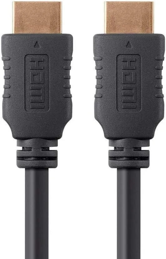 Monoprice 4K High Speed HDMI Cable - HDMI 2.0, 4K@60Hz, HDR, HDR10, Dolby Vision, 18Gbps, YUV 4:4:4, 28AWG - 4 Feet, Black