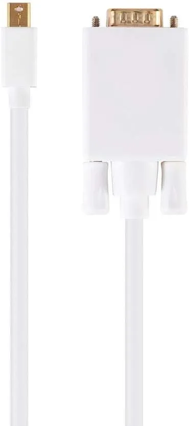 Monoprice Video Cable - 10 Feet - White | 32AWG Mini Display Port to VGA Cable