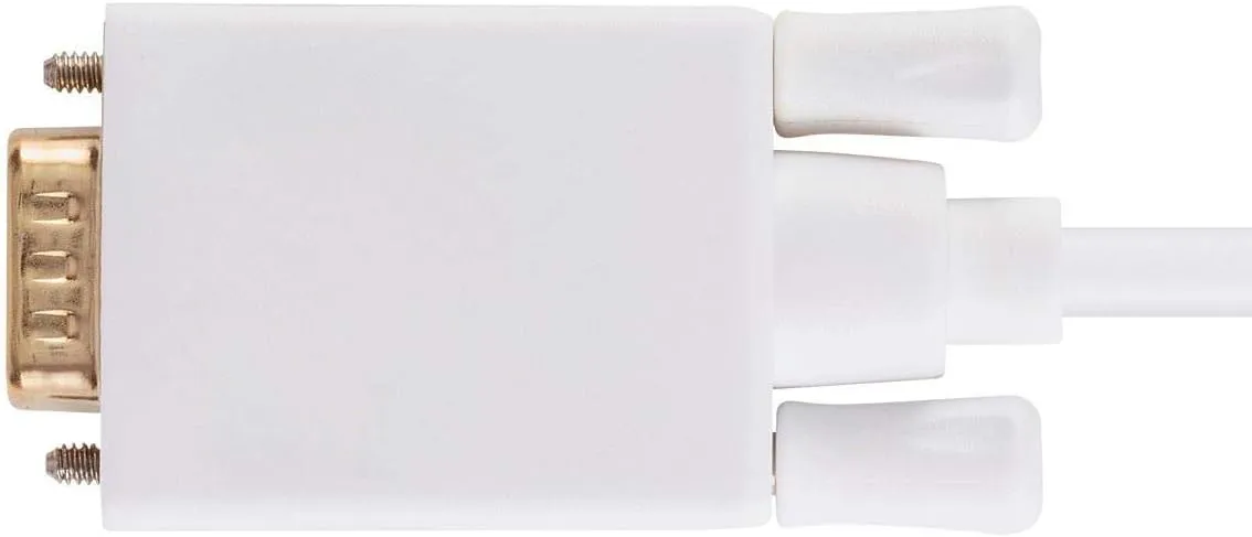Monoprice Video Cable - 10 Feet - White | 32AWG Mini Display Port to VGA Cable