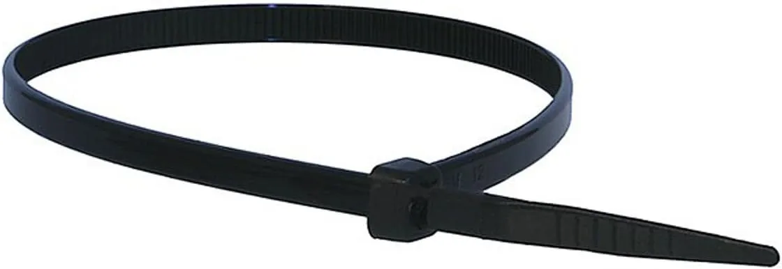 MONOPRICE Cable Ties 100-Piece Pack Nylon Zip Ties - Black