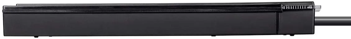 Monoprice 12 Outlet Slim Surge Protector Power Strip - 10 Feet - Black | Heavy Duty Cord | UL Rated, 4