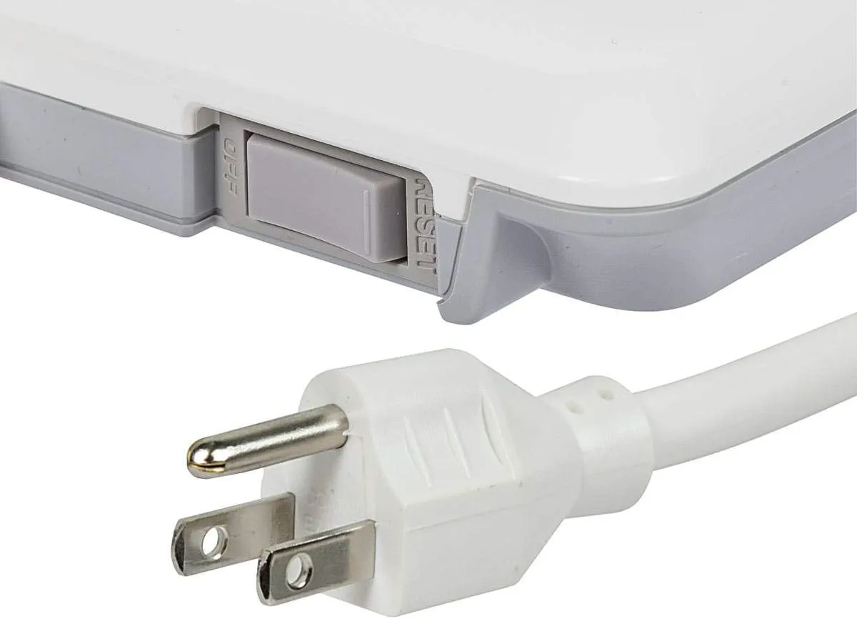 Monoprice Power & Surge - 12 Outlet Surge Protector Power Strip With 2 Built In 2.1A USB Charger Ports - 6 Feet