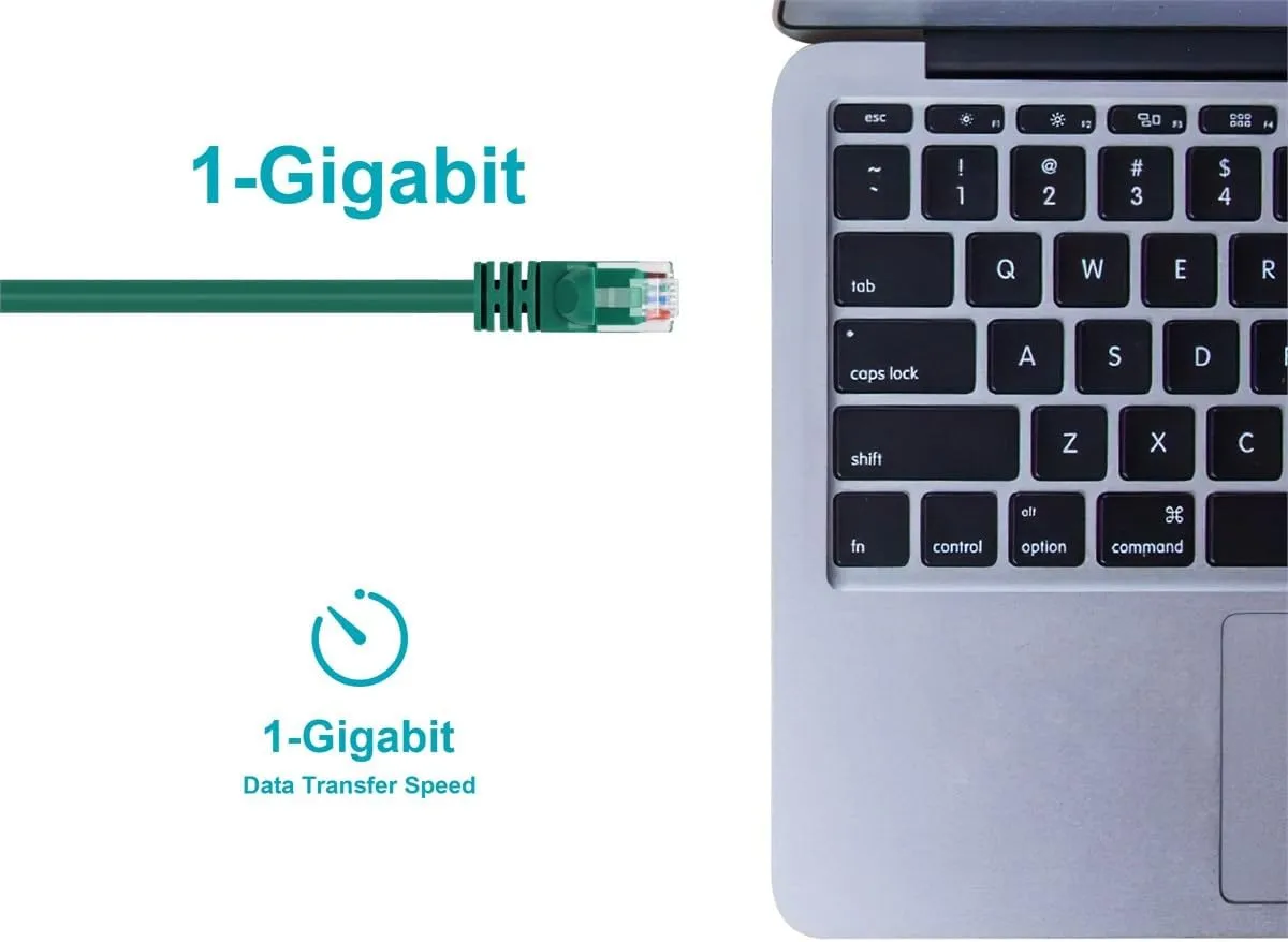 Monoprice Cat6 24AWG UTP Ethernet Patch Cable - Snagless RJ45, 550MHz, Pure Bare Copper
