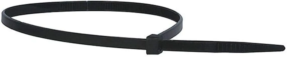 MONOPRICE Cable Ties 100-Piece Pack Nylon Zip Ties - Black