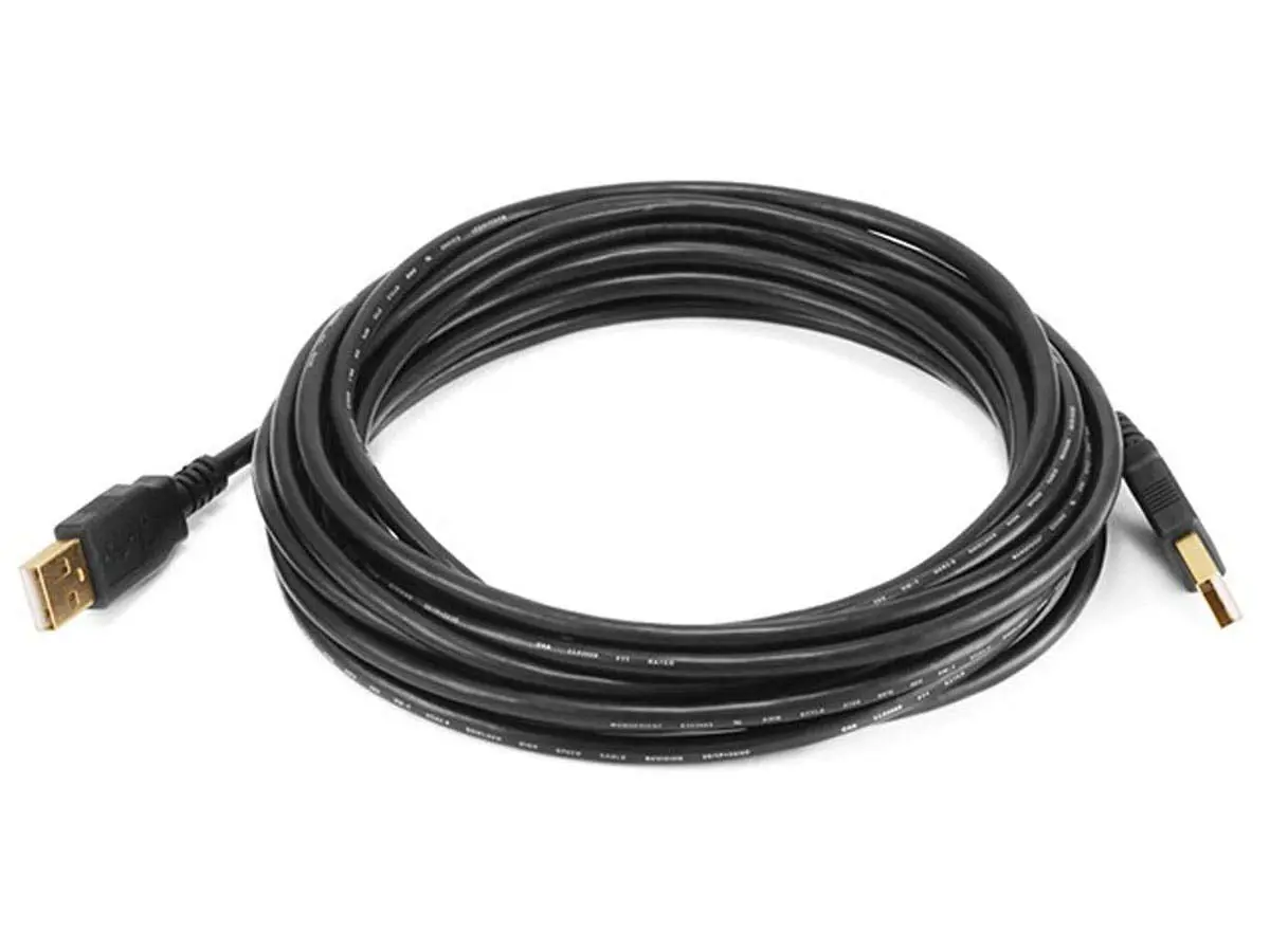 Monoprice USB 2.0 Type-A Male to Type-A Male Cable, Gold Plated, 28/24AWG