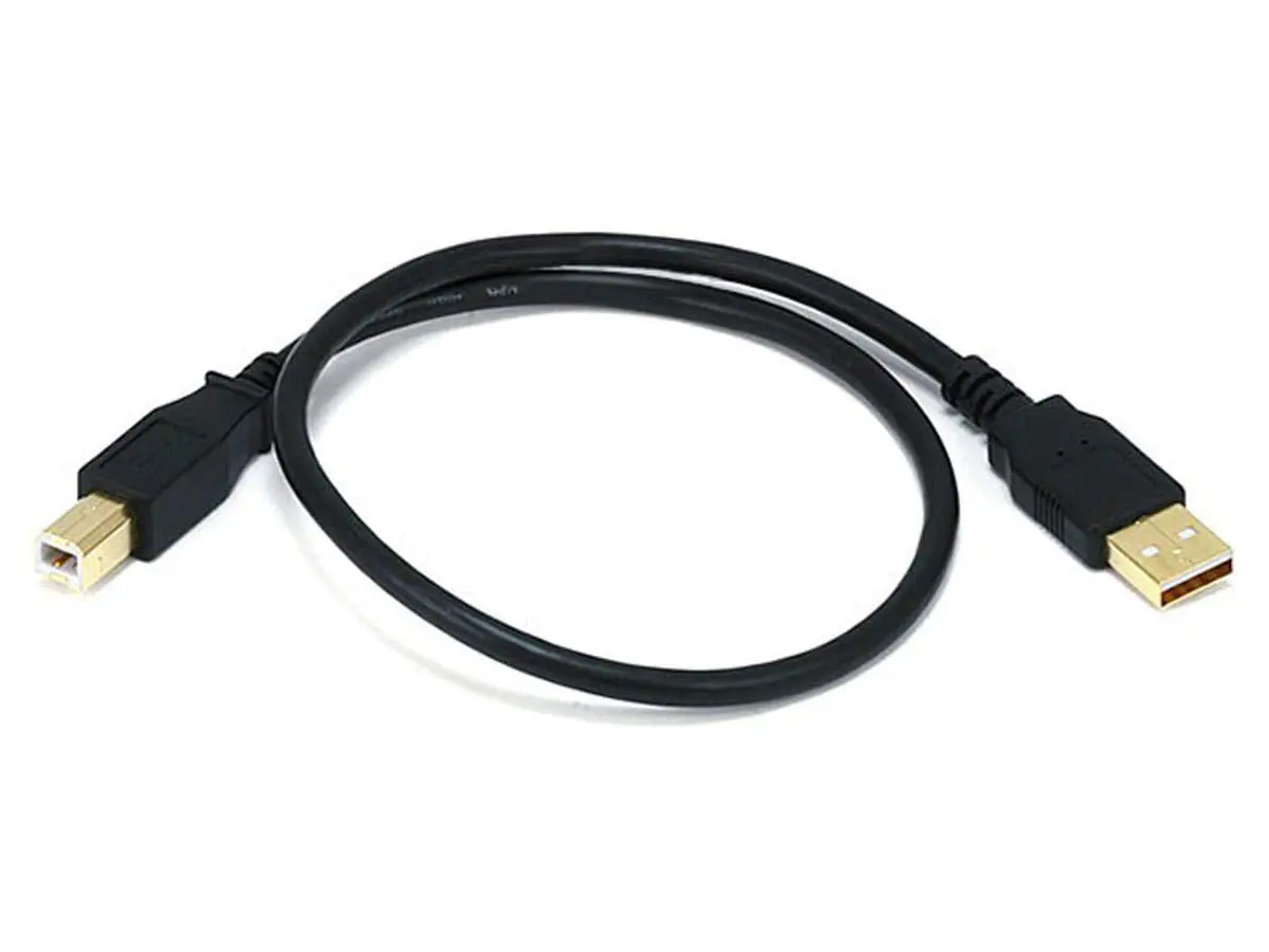 Monoprice USB-A to USB-B 2.0 Cable 28/24AWG Gold Plated