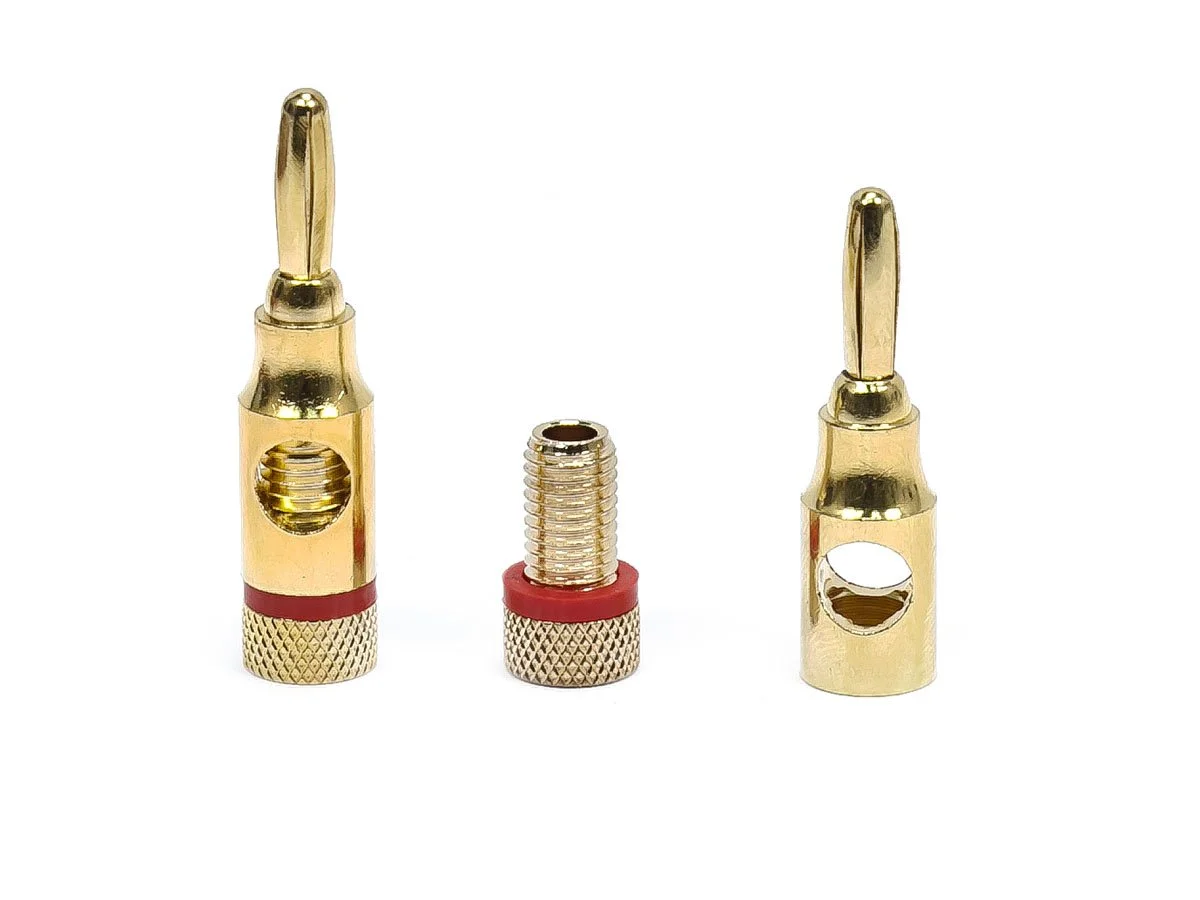 Monoprice 16AWG Pure Copper Flat Speaker Wire with Gold Plated Banana Plugs