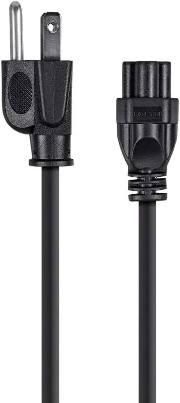 MONOPRICE Power Cord - NEMA 5-15P to IEC-320-C5, 18AWG SVT, 3-Prong