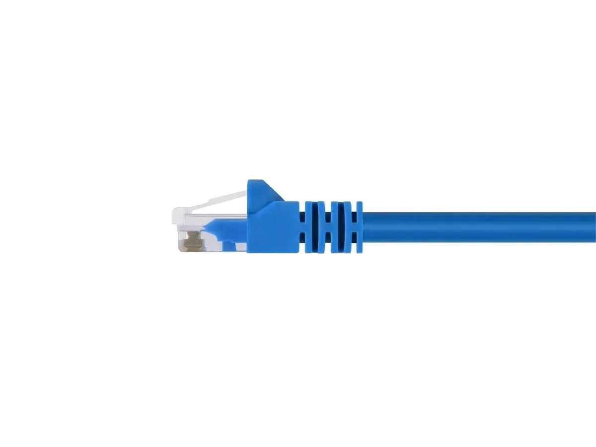 Monoprice 1FT 24AWG Cat5e 350MHz UTP Ethernet Bare Copper Network Cable - Blue