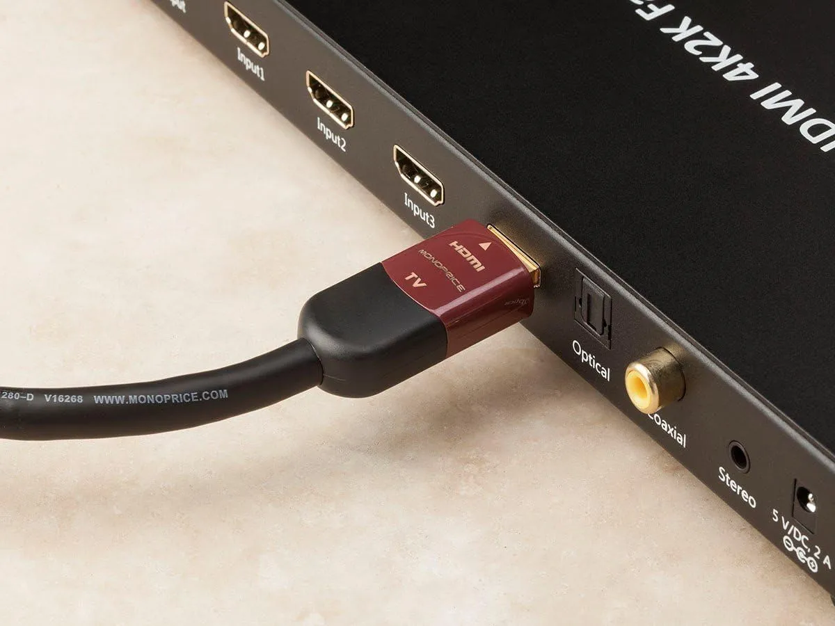 Monoprice 4K High Speed HDMI Cable - 18Gbps Active CL2 In-Wall Rated