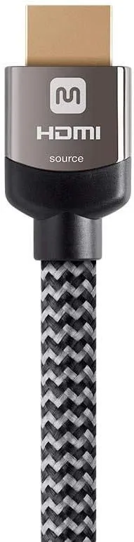 Monoprice Active High Speed HDMI Cable, 4K@60Hz, 18Gbps, HDR, 26AWG, YUV 4:4:4, HDCP 2.2, Braided Jacket, CL3, 25 Feet