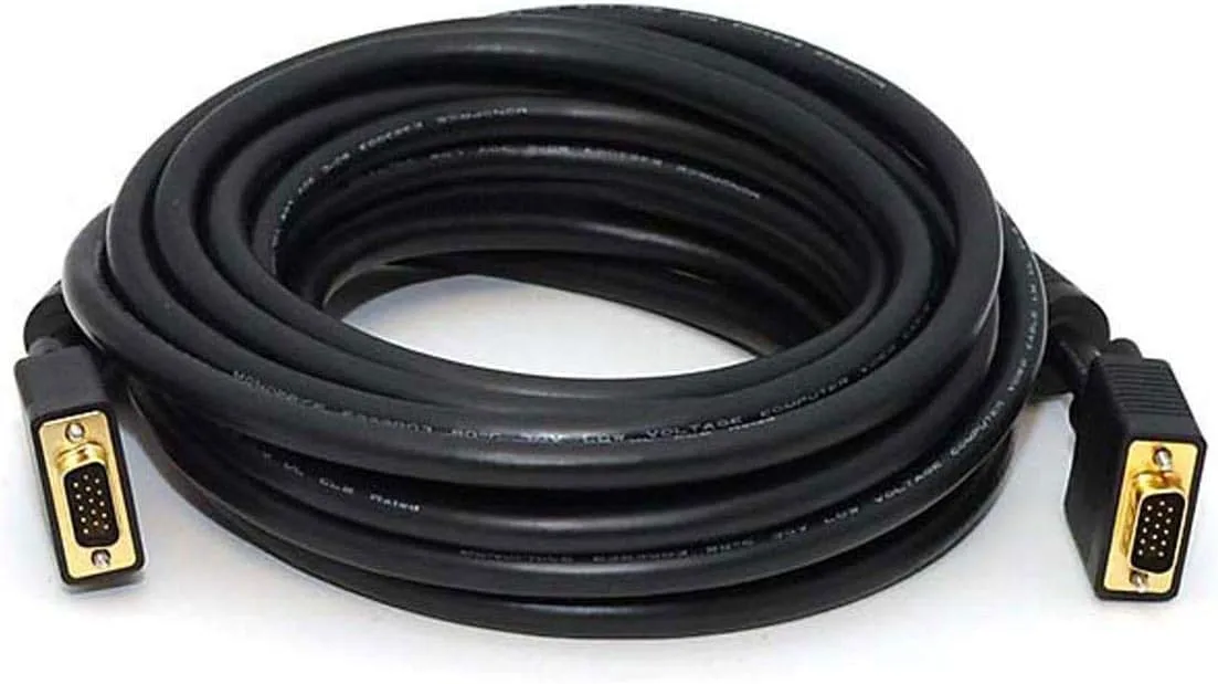 Monoprice Super VGA M/M CL2 Rated Cable w/ Ferrites (Gold Plated)