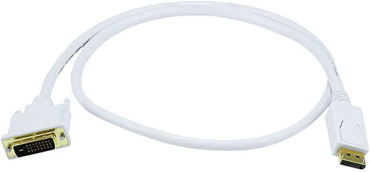 Monoprice DisplayPort to DVI Cable (28AWG) - White