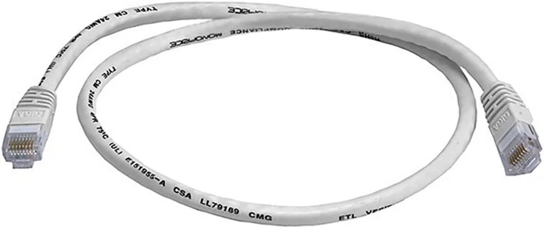 Monoprice 2FT 24AWG Cat6 550MHz UTP Ethernet Bare Copper Network Cable - White