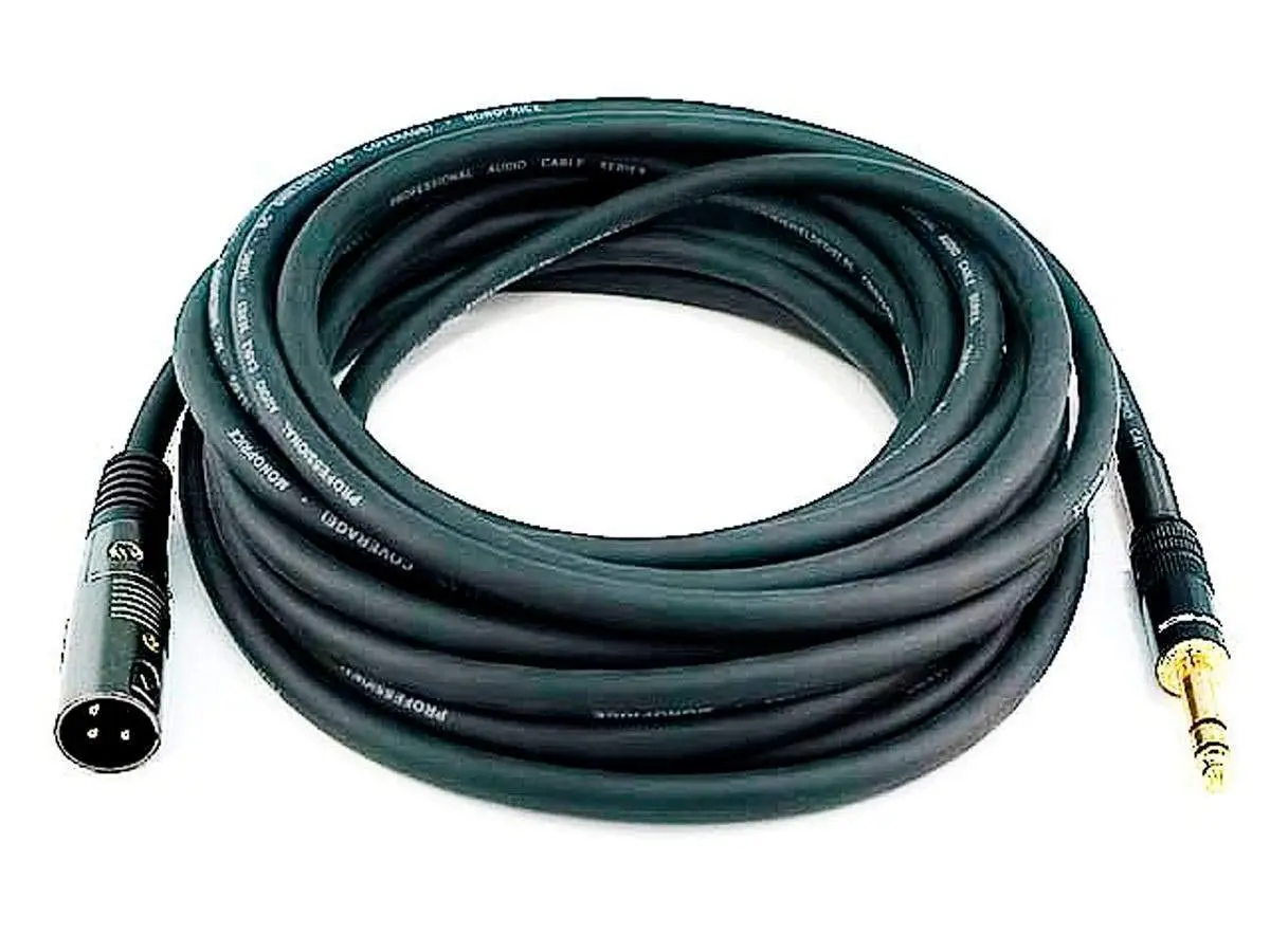 Monoprice Premier Series XLR Male to 1/4-Inch TRS Male Cable