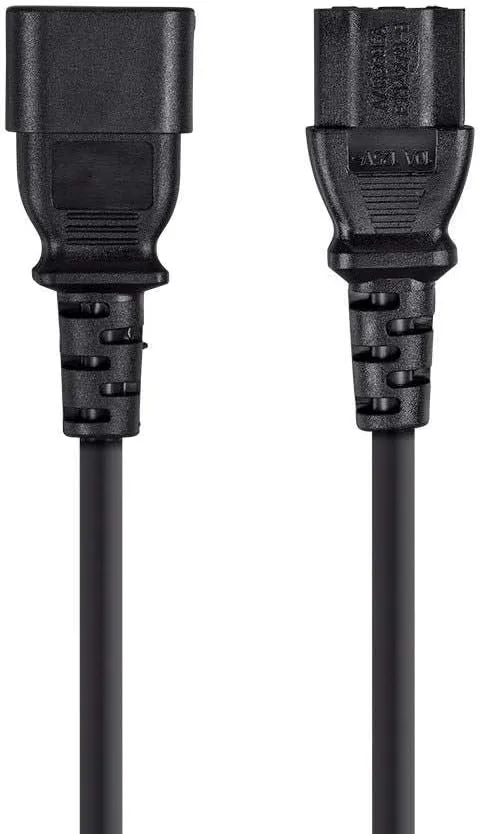 MONOPRICE IEC 60320 C14 to C13 3-Prong Power Extension Cord 125V