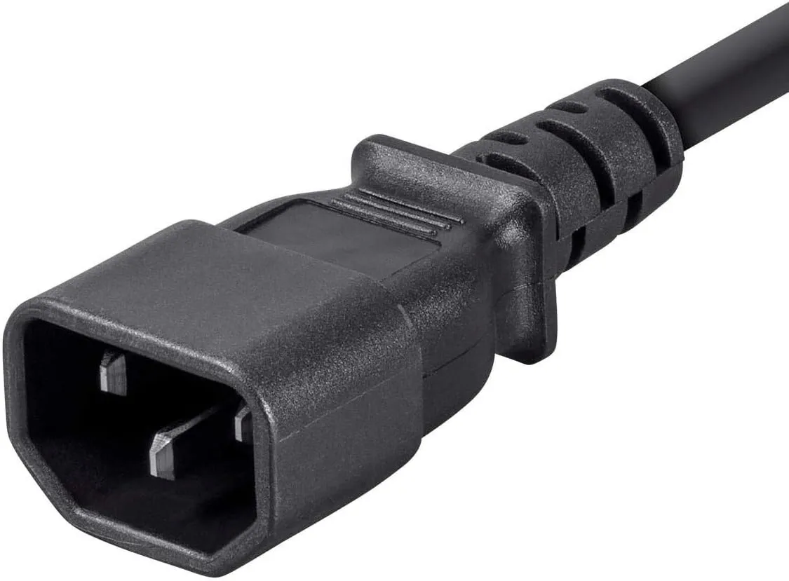 MONOPRICE IEC 60320 C14 to C13 3-Prong Power Extension Cord 125V