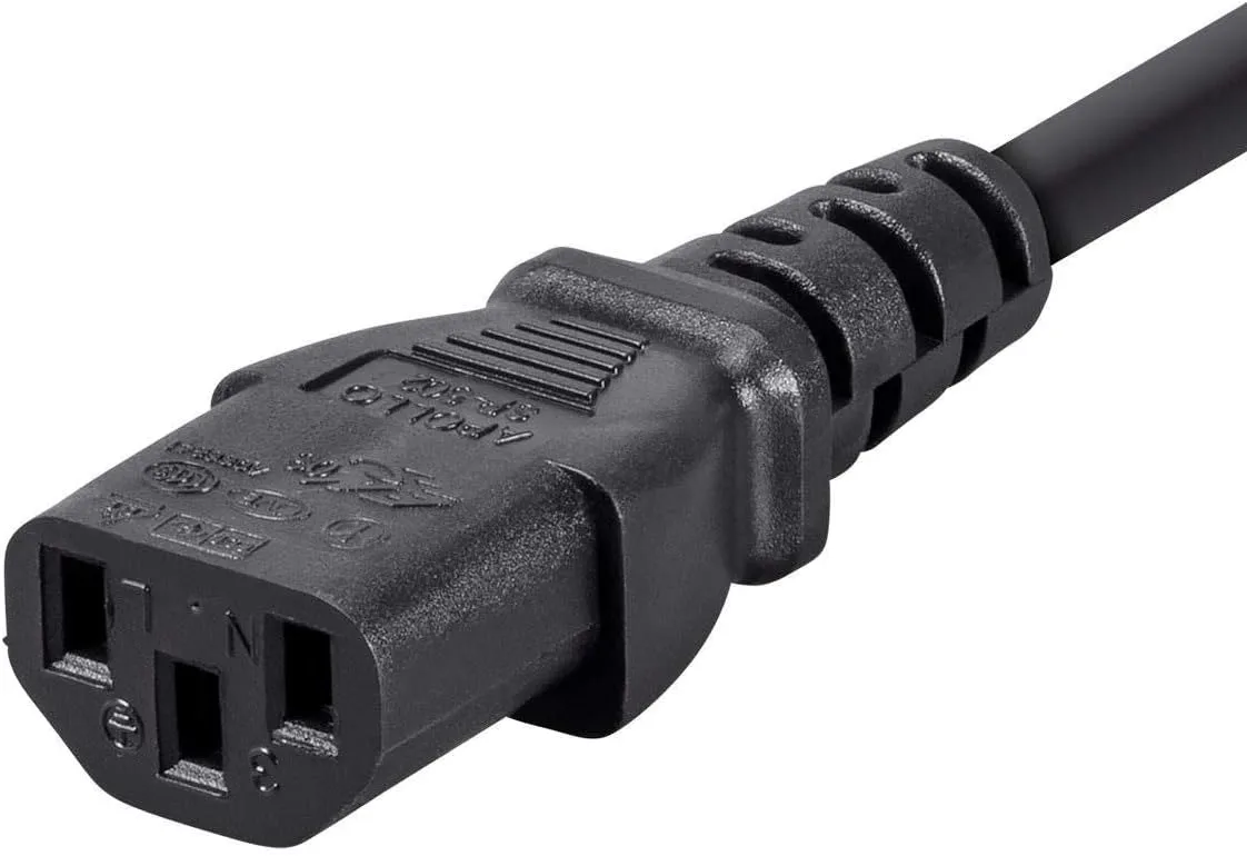 MONOPRICE IEC 60320 C14 to C13 3-Prong Power Extension Cord 125V