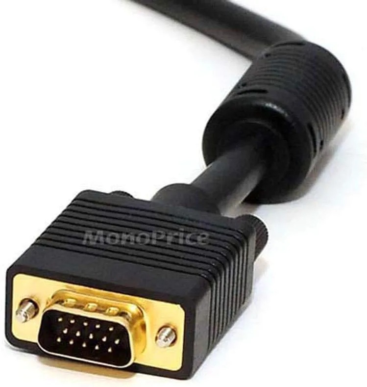 Monoprice SVGA Male-to-Female Monitor Extension Cable with Ferrites