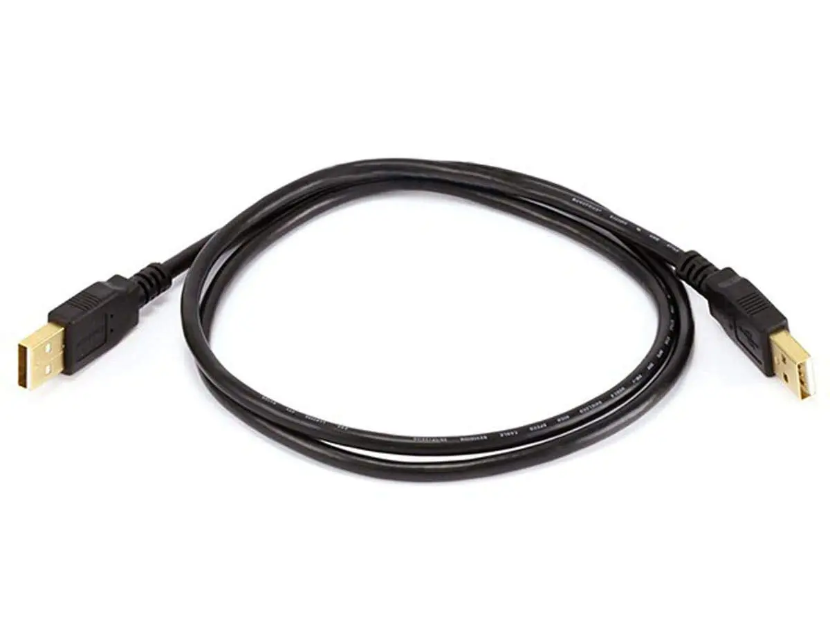 Monoprice USB 2.0 Type-A Male to Type-A Male Cable, Gold Plated, 28/24AWG