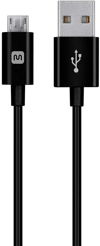 Monoprice USB Type-A to USB Micro Type-B Cable - Polycarbonate Connector Heads, 2.4A, 22/30AWG - Select Series