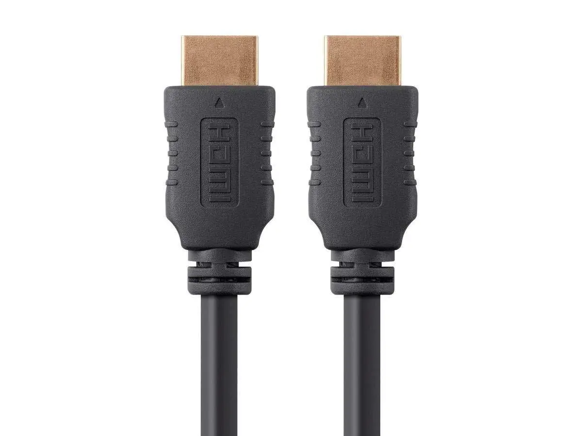 Monoprice 4K High Speed HDMI Cable - HDMI 2.0, 4K@60Hz, HDR, HDR10, Dolby Vision, 18Gbps, YUV 4:4:4, 28AWG - Black (1 Pack)