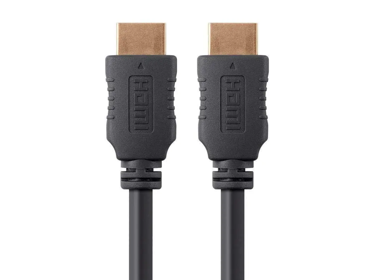 Monoprice 4K High Speed HDMI Cable - HDMI 2.0, 4K@60Hz, HDR, HDR10, Dolby Vision, 18Gbps, YUV 4:4:4, 28AWG - 8 Feet, Black