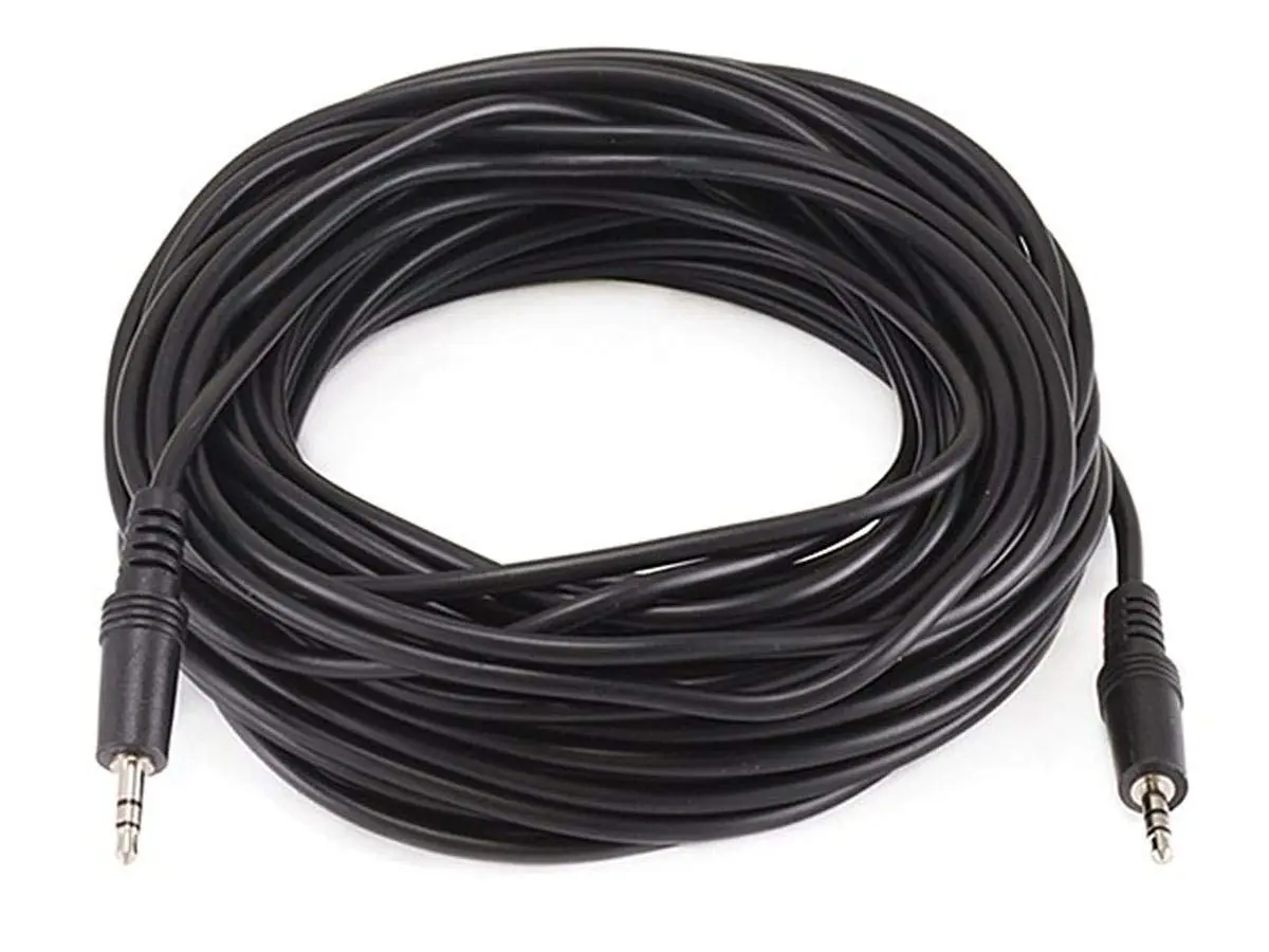 Monoprice 3.5mm (1/8") Male-to-Male Stereo TRS AUX Cable with Molded Strain Relief Boots