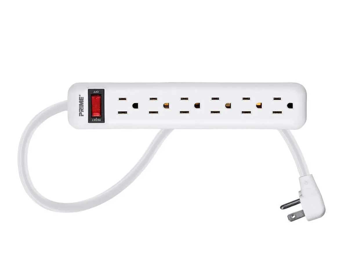 Monoprice Power & Surge - 3 Feet Cord - White | 15A / 125V / 1875W White 3 Feet Cable