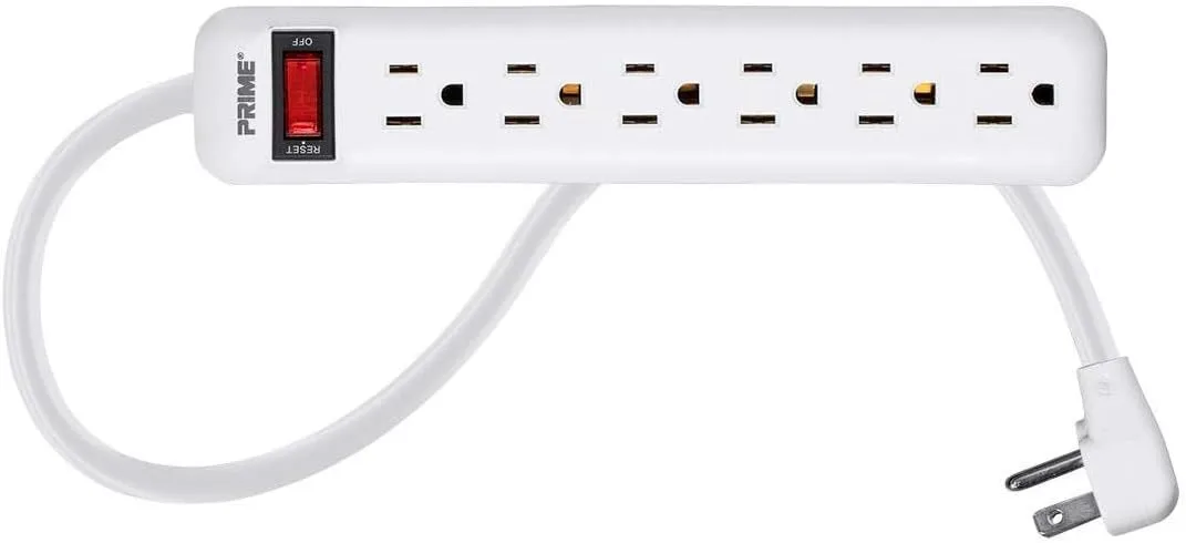 Monoprice Power & Surge - 3 Feet Cord - White | 15A / 125V / 1875W White 3 Feet Cable