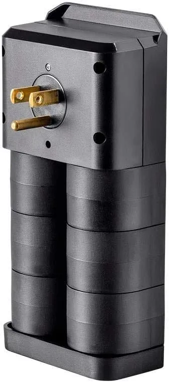 Monoprice 115876 6 Outlet Rotating Power Surge Protector Wall Tap - Black | UL Rated 2
